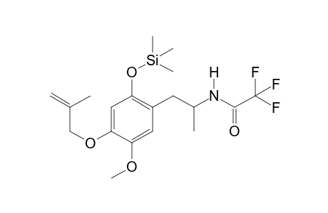 2-Hydroxy-5-methoxy-4-(2-methylpropenoxy)amphetamine TFA (N) TMS (O)