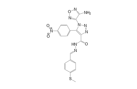 1-(4-amino-1,2,5-oxadiazol-3-yl)-N'-{(E)-[4-(methylsulfanyl)phenyl]methylidene}-5-(4-nitrophenyl)-1H-1,2,3-triazole-4-carbohydrazide