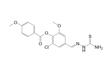 4-{(E)-[(aminocarbothioyl)hydrazono]methyl}-2-chloro-6-methoxyphenyl 4-methoxybenzoate