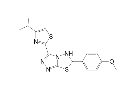 3-(4-Isopropylthiazol-2-yl)-6-(4-methoxyphenyl)-5,6-dihydro-[1,2,4]triazolo[3,4-b][1,3,4]thiadiazoles