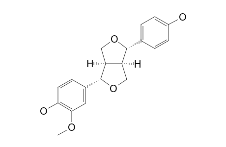 (+)-DEMETHOXYPINORESINOL;(1R*,2S*,5R*,6S*)-2-(4'-HYDROXYPHENYL)-6-(3''-METHOXY-4''-HYDROXYPHENYL)-3,7-DIOXABICYCLO-[3.3.0]-OCTANE