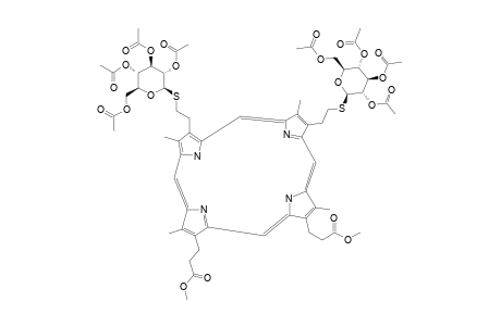 2,4-BIS-[2-(1S-(2,3,4,6-TETRA-O-ACETYL-1-THIO-BETA-D-GLUCOPYRANOSYL))-ETHYL]-6,7-BIS-[2-(METHOXYCARBONYL)-ETHYL]-1,3,5,8-TETRAMETHYLPORPHYRIN