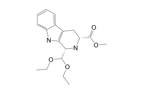 cis-(3-[Methoxycarbonyl]-1,2,3,4-tetrahydro-9H-pyrido[3,4-B]indol-1-yl)-formyl diethyl acetal