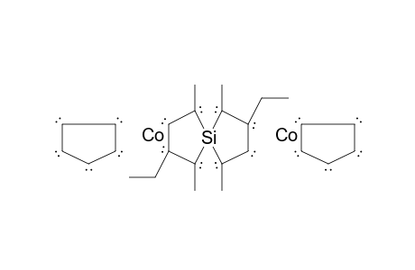 Bis[.eta.-4(.eta.-5-cyclopentadienylcobalt)]-2,7-diethyl-1,4,6,9-tetramethyl-5-silaspiro[4.4]nona-1,3,6,8-tetraene