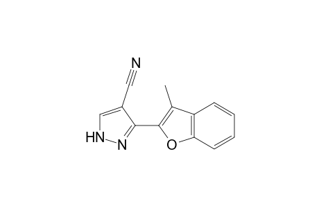 3-(3-Methylbenzofuran-2-yl)-1H-pyrazole-4-carbonitrile