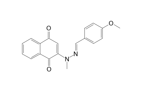 2-(N-Methyl-N'-(4-methioxybenzylidene)hydrazono][1,4]naphthoquinone