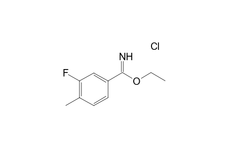 Ethyl 3-fluoro-4-methylbenzenecarboximidoate hydrochloride