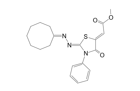(Z)-Methyl 2-[((Z)-2-cyclooctylidenehydrazono)-4-oxo-3-phenylthiazolidin-5-ylidene]acetate