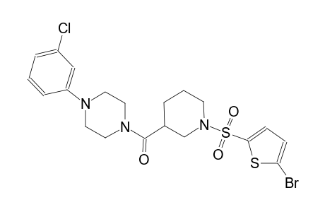 1-({1-[(5-bromo-2-thienyl)sulfonyl]-3-piperidinyl}carbonyl)-4-(3-chlorophenyl)piperazine