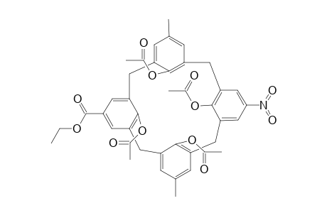 25,26,27,28-Tetraacetoxy-5-(ethoxycarbonyl)-11,23-dimethyl-17-nitrocalix[4]arene