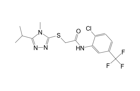 N-[2-chloro-5-(trifluoromethyl)phenyl]-2-[(5-isopropyl-4-methyl-4H-1,2,4-triazol-3-yl)sulfanyl]acetamide