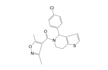 4-(p-chlorophenyl)-5-[(3,5-dimethyl-4-isoxazolyl)carbonyl]-4,5,6,7-tetrahydrothieno[3,2-c]pyridine