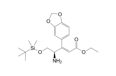 (E,4R)-4-amino-3-(1,3-benzodioxol-5-yl)-5-[tert-butyl(dimethyl)silyl]oxy-2-pentenoic acid ethyl ester