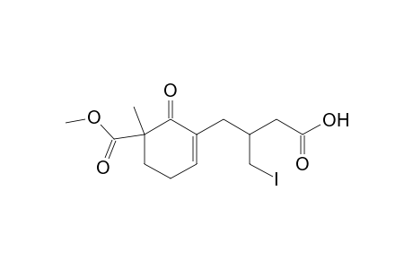 Methyl 3-(3-carboxy-2-iodomethylpropyl)-1-methyl-2-oxocyclohex-3-eneecarboxylate