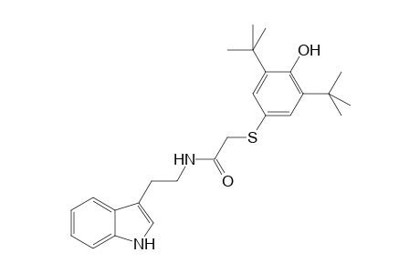 2-(3,5-ditert-butyl-4-oxidanyl-phenyl)sulfanyl-N-[2-(1H-indol-3-yl)ethyl]ethanamide