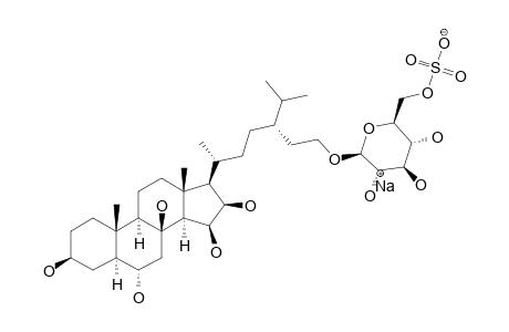 PISASTEROSIDE-F;(24R)-29-O-(BETA-D-GLUCOPYRANOSYL-6'-SULFATE)-24-ETHYL-5-ALPHA-CHOLESTA-3-BETA,6-ALPHA,8,15-BETA,16-BETA,29-HEXAOL