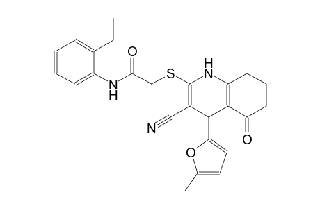 acetamide, 2-[[3-cyano-1,4,5,6,7,8-hexahydro-4-(5-methyl-2-furanyl)-5-oxo-2-quinolinyl]thio]-N-(2-ethylphenyl)-