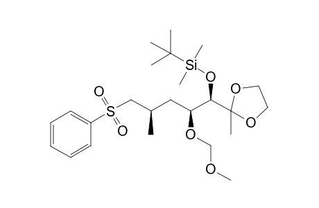 (5S,6R)-8,8,9,9-tetramethyl-6-(2-methyl-1,3-dioxolan-2-yl)-5-((R)-2-methyl-3-(phenylsulfonyl)propyl)-2,4,7-trioxa-8-siladecane
