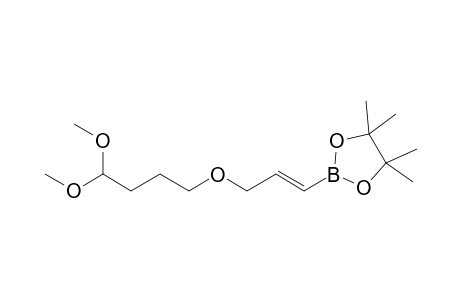 2-{(E)-3-[4,4-(Dimethoxy)butoxy]propen-1-yl}-4,4,5,5-tetramethyl-1,3,2-dioxaborolane