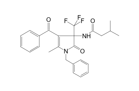 3-Methyl-N-[5-methyl-2-oxidanylidene-4-(phenylcarbonyl)-1-(phenylmethyl)-3-(trifluoromethyl)pyrrol-3-yl]butanamide