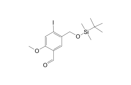 3-t-Butyldimethylsilyloxymethyl-4-iodo-6-methoxybenzaldehyde