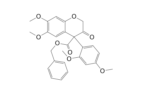 4-Benzyloxycarbonyl-6,7-dimethoxy-4-(2,4-dimethoxyphenyl)-2H-1-benzopyran-3(4H)-one