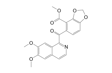1-(2-METHOXYCARBONYL-3,4-METHYLENEDIOXYPHENYLCARBONYL)-6,7-DIMETHOXYISOQUINOLINE;FUMAFLORINE-O-METHYLESTER