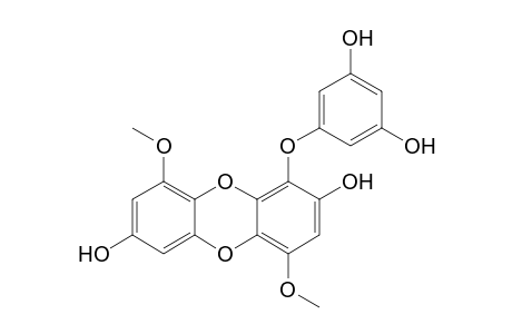 1-(3,5-Dihydroxyphenoxy)-4,9-dimethoxy-2,7-dihydroxydibenzo-1,4-dioxin