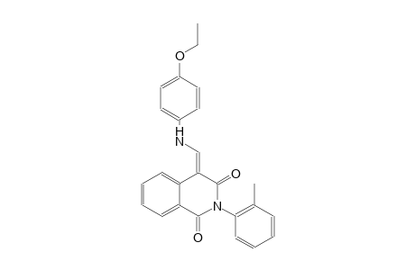 1,3(2H,4H)-isoquinolinedione, 4-[[(4-ethoxyphenyl)amino]methylene]-2-(2-methylphenyl)-, (4E)-