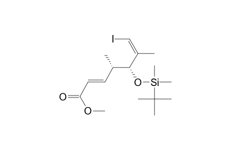 2,6-Heptadienoic acid, 5-[[(1,1-dimethylethyl)dimethylsilyl]oxy]-7-iodo-4,6-dimethyl-, methyl ester, [R-[R*,S*-(E,Z)]]-