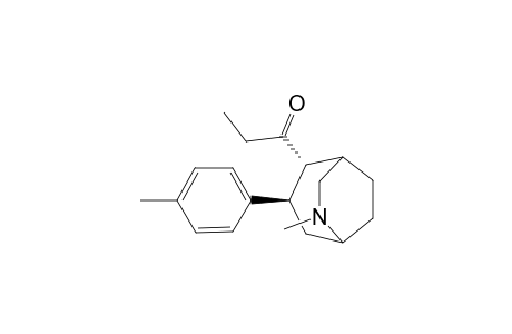 6-Methyl-2-.alpha.-propionyl-3-.beta.-p-tolyl-6-azabicyclo[3.2.2]nonane