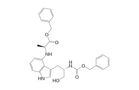 Phenylmethyl (S,S)-2-{4-[1-(Phenylmethyloxycarbonyl)ethylamino]-1H-indol-3-yl}-1-(hydroxymethyl)ethylcarbamate