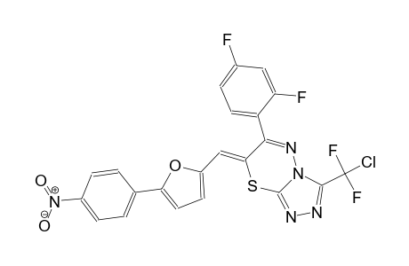 (7Z)-3-[chloro(difluoro)methyl]-6-(2,4-difluorophenyl)-7-{[5-(4-nitrophenyl)-2-furyl]methylene}-7H-[1,2,4]triazolo[3,4-b][1,3,4]thiadiazine