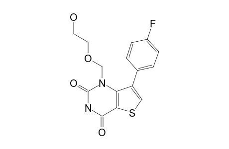 1-(2-HYDROXYETHOXYMETHYL)-7-(4-FLUOROPHENYL)-THIENO-[3,2-D]-PYRIMIDINE-2,4-DIONE
