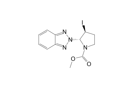 2-[(2R*,3S*)-3-Iodo-N-(methoxycarbonyl)-2-pyrrolidinyl]benzotriazole