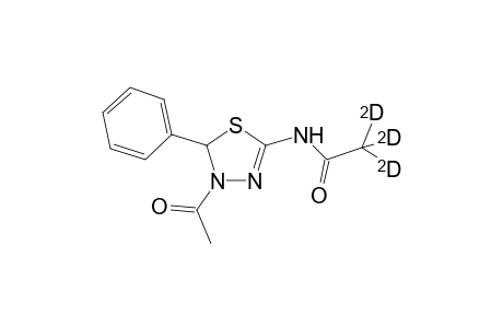 4-Acetyl-2-(deuterioacetamido)-5-phenyl-.delta.2-1,3,4-thiadiazoline