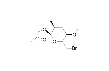 2H-Pyran, 6-(bromomethyl)-2-ethoxytetrahydro-2,5-dimethoxy-3-methyl-, [2R-(2.alpha.,3.alpha.,5.alpha.,6.beta.)]-