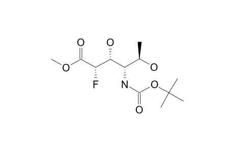 METHYL-(2S,3R,4S,5R)-4-[(TERT.-BUTOXYCARBONYL)-AMINO]-2-FLUORO-3,5-DIHYDROXYHEXANOATE