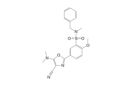 benzenesulfonamide, 5-[4-cyano-5-(dimethylamino)-2-oxazolyl]-2-methoxy-N-methyl-N-(phenylmethyl)-