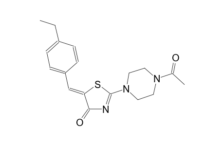 (5Z)-2-(4-acetyl-1-piperazinyl)-5-(4-ethylbenzylidene)-1,3-thiazol-4(5H)-one