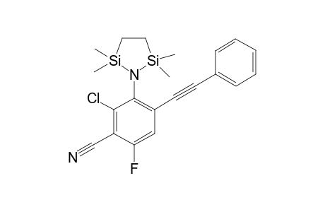 2-Chloro-6-fluoro-4-phenylethynyl-3-(2,2,5,5-tetramethyl-[1,2,5]azadisilolidin-1-yl)-benzonitrile