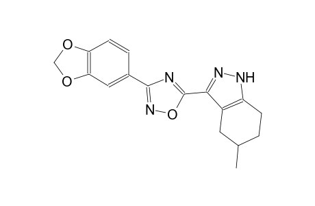 1H-indazole, 3-[3-(1,3-benzodioxol-5-yl)-1,2,4-oxadiazol-5-yl]-4,5,6,7-tetrahydro-5-methyl-