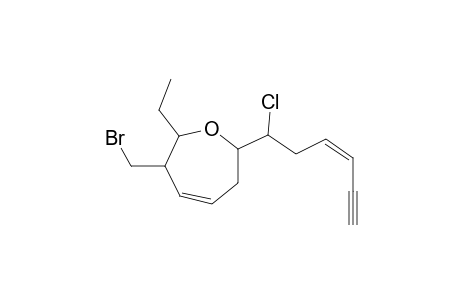 3-(bromomethyl)-7-[(Z)-1-chlorohex-3-en-5-ynyl]-2-ethyl-2,3,6,7-tetrahydrooxepine