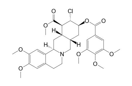 6H-Dibenzo[a,g]quinolizine-12-carboxylic acid, 11-chloro-5,8,8a,9,10,11,12,12a,13,13a-decahydro-2,3-dimethoxy-10-[(3 ,4,5-trimethoxybenzoyl)oxy]-, methyl ester, [8aS-(8a.alpha.,10.alpha.,11.beta.,12.alpha.,12a.alpha.,13a.beta.)]-