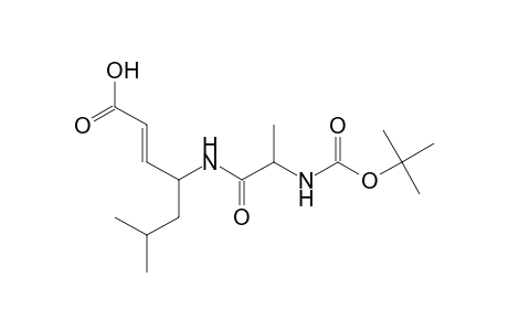 2-(E)-Heptenoic acid, (4S)-4-[(t-butoxycarbonyl-(R)-alanyl)amino]-6-methyl-