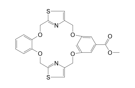 1,2-BENZENE-5,17-DITHIAZOLYL-10,12-(5'-CARBOMETHOXY)-BENZENE-CORONAND-19-C-6
