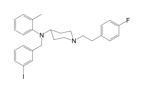 1-[2-(4-Fluorophenyl)ethyl]-N-3-iodobenzyl-N-2-methylphenylpiperidin-4-amine