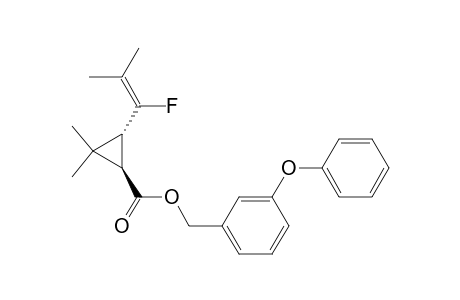 Cyclopropanecarboxylic acid, 3-(1-fluoro-2-methyl-1-propenyl)-2,2-dimethyl-, (3-phenoxyphenyl)methyl ester, trans-(.+-.)-