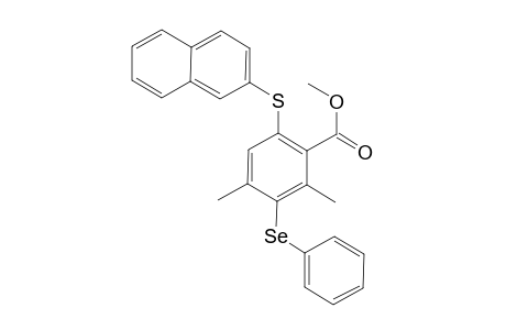 Methyl 2,4-Dimethyl-6-[(naphthalen-2-yl)sulfanyl]-3-(phenylselanyl)benzoate