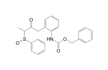 Carbamic acid, [2-[2-oxo-3-(phenylsulfinyl)butyl]phenyl]-, phenylmethyl ester